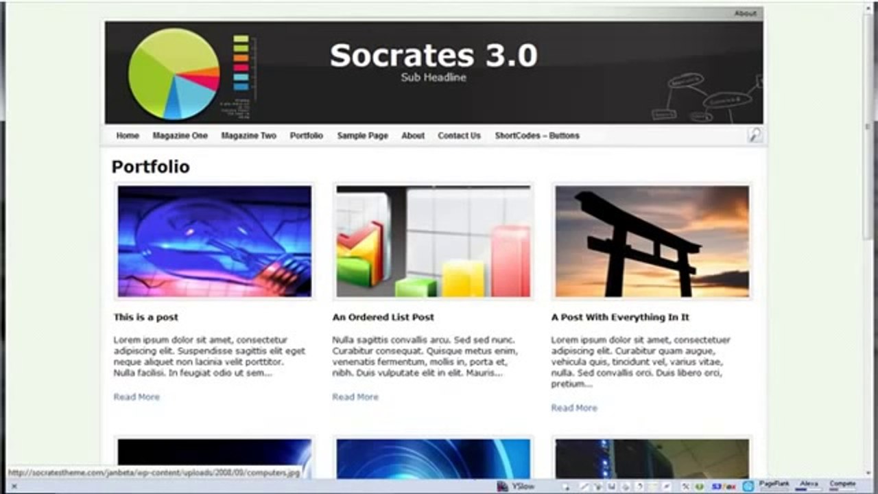Socrates theme review - Wordpress template