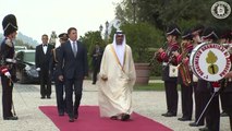 Roma - Renzi riceve a Villa Pamphilj lo Sceicco degli Emirati Arabi Uniti (21.10.14)