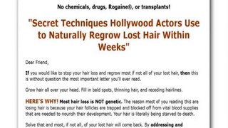 How To Naturally Regrow Lost Hair