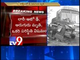 6 killed in auto-lorry collision in Anantapur - Tv9