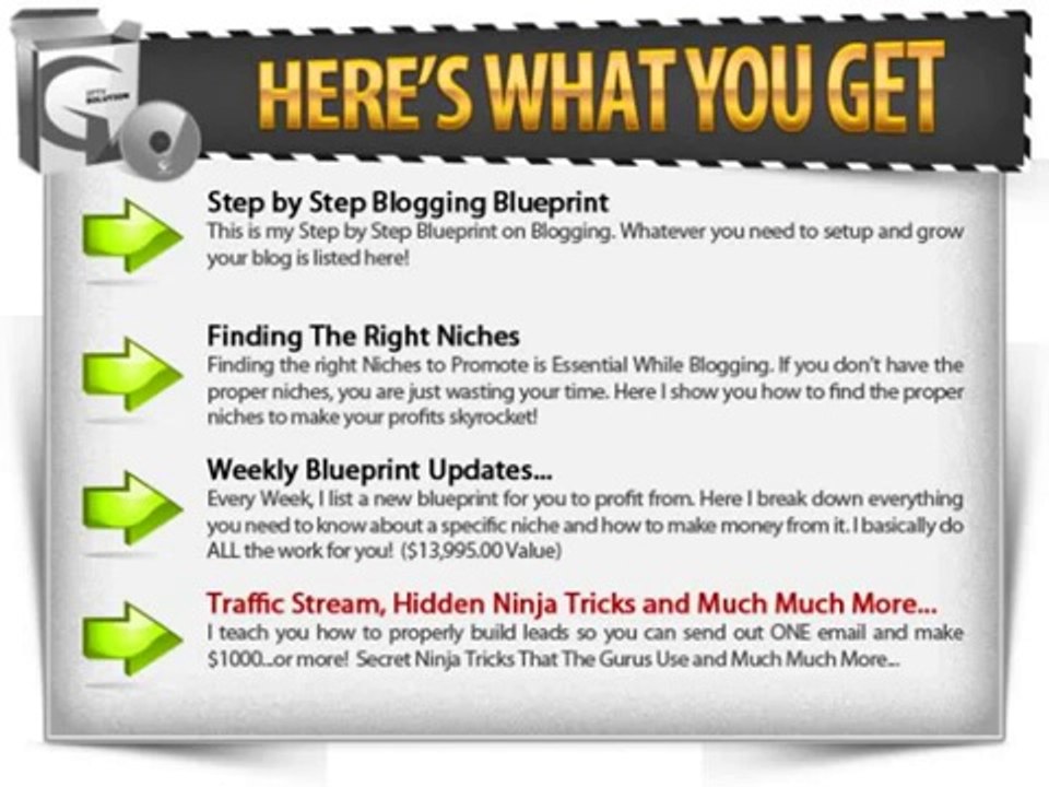 Blogging To The Bank Gold Program