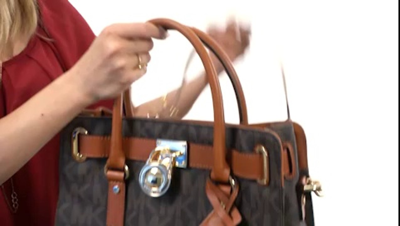 MICHAEL Michael Kors Hamilton Logo EW Satchel Vanilla - Robecart.com Free Shipping BOTH Ways