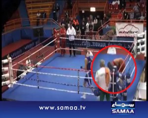 Boxer knocks out referee