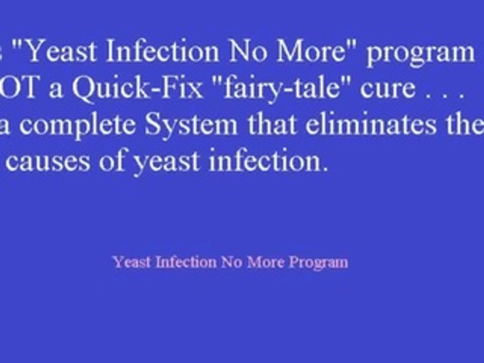 (Yeast Infection No More Program)