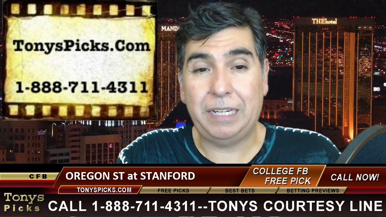 Stanford Cardinal vs. Oregon St Beavers Free Pick Prediction NCAA College Football Updated Odds Preview 10-25-2014