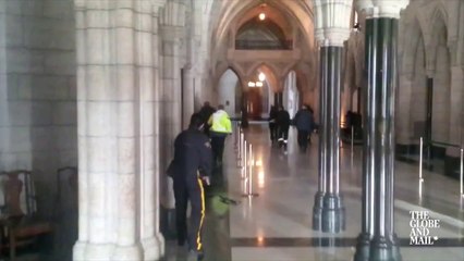 Fusillade à Ottawa: des coups de feu retentissent dans le Parlement