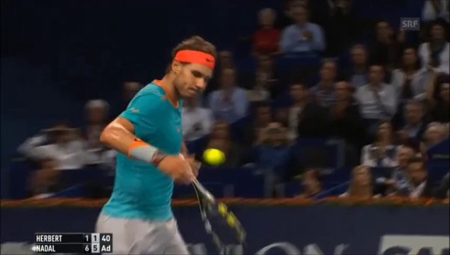 2014 Swiss Indoors Basel R2 Rafael Nadal vs. Herbert - Highlights
