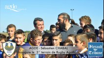 AGDE - 2014 - Sébastien CHABAL inaugure le 3  terrain du stade Agathois
