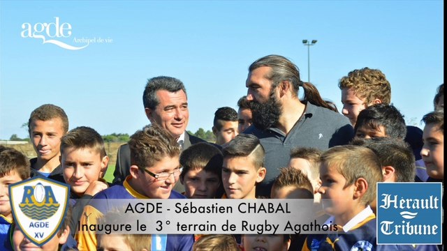 AGDE - 2014 - Sébastien CHABAL inaugure le 3 terrain du stade Agathois