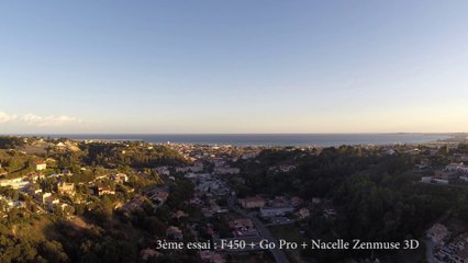 Essai drone F450 + Zenmuse 3D + GoPro