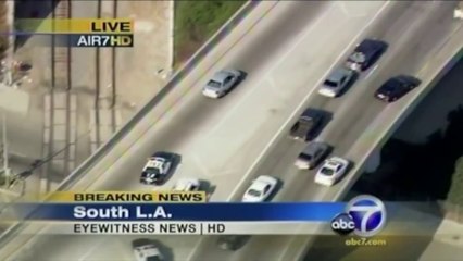 Southern California Police Chase Drunk Driver In Ford Taurus (KABC)