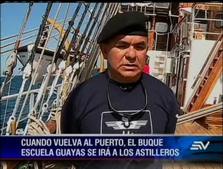 El buque Escuela Guayas comienza su última travesía del año