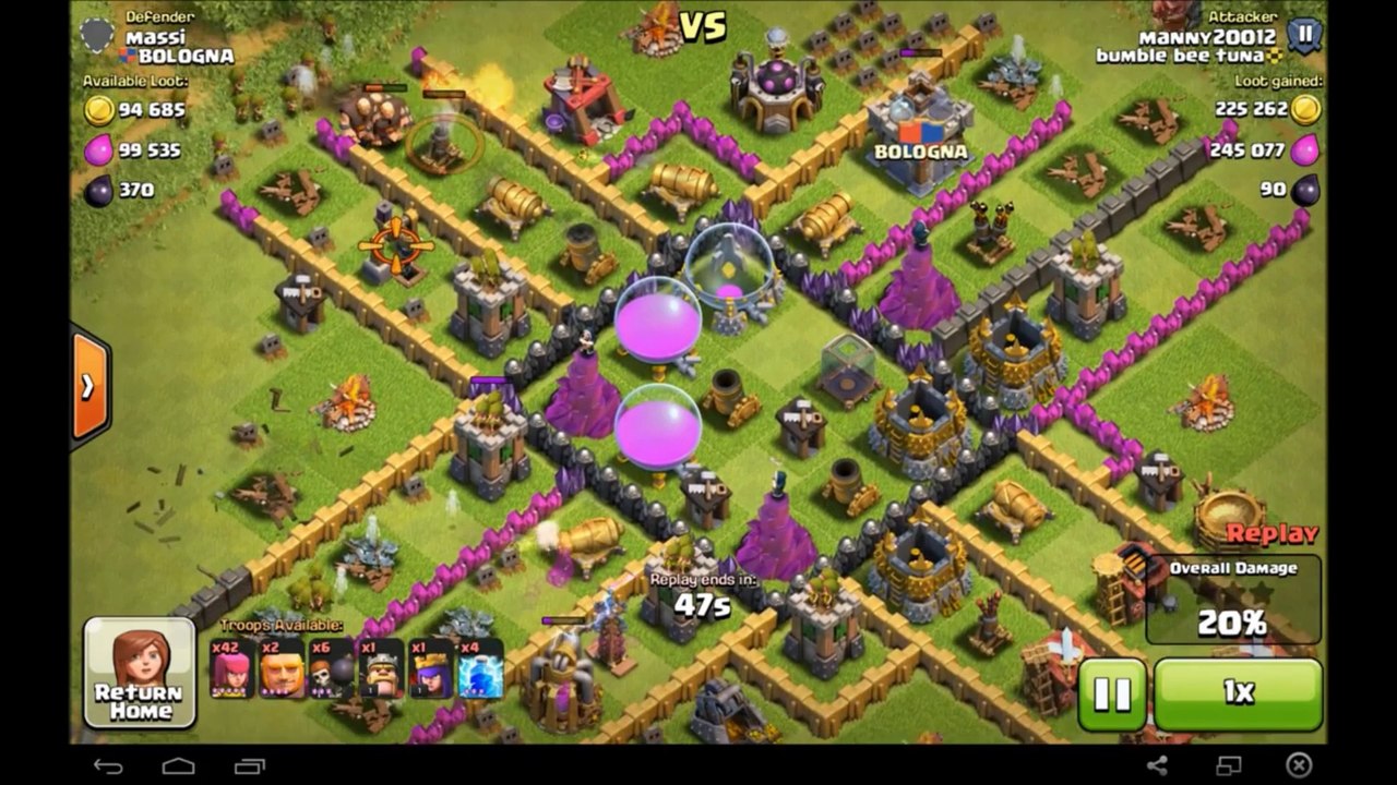 Clash Of Clans Raid 002 LV 5 Giant & LV 5 Archer 300k Elixir Loot!!!