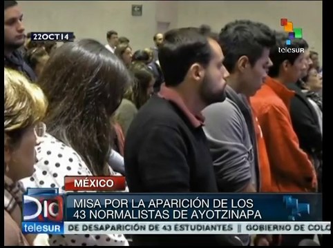 Misa en universidad mexicana por aparición de normalistas