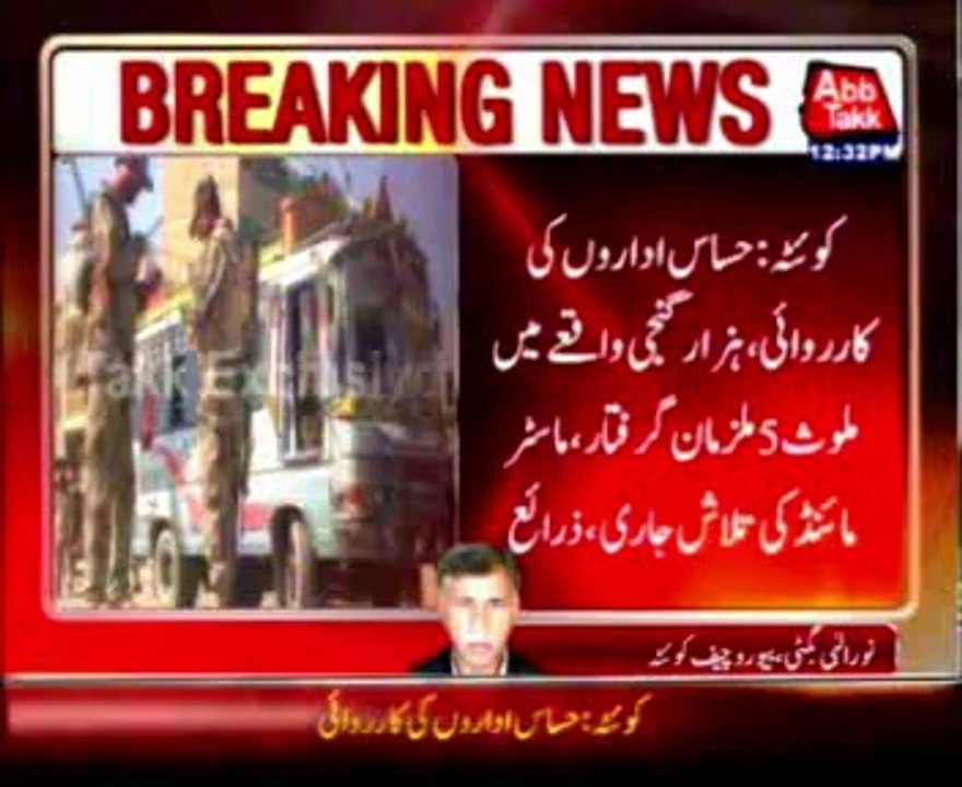 Quetta: 5 suspects arrested involved in Hazar Ganji incident