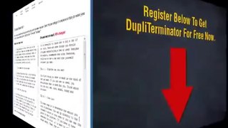Eliminate Duplicate Content With Unique Articles By Using DupliTerminator.flv