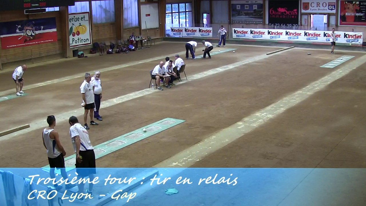 Troisième tour, Tir rapide en double, CRO Lyon contre Gap, Sport Boules, J2 Elite 2014 2015