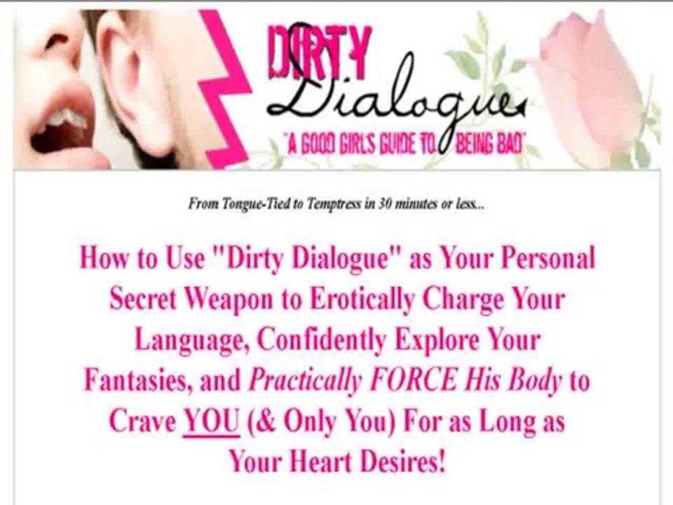 Dirty Dialogue A Good Girl's Guide To Being Bad