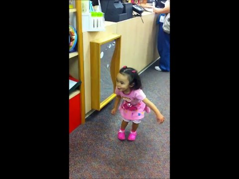 Toddler Dances In Front Of The Mirror - Funny Baby Girl Video