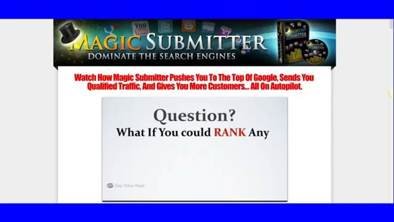 Magic Submitter Review -  Autopilot Backlinks With Magic Submitter