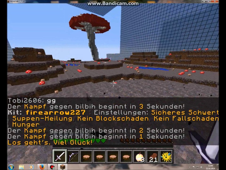Minecraft 1 gegen 1 auf dem Timolia server