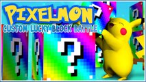 Pixelmon Custom LUCKY BLOCK BATTLE w/ FRIENDS! - Legendary Thief