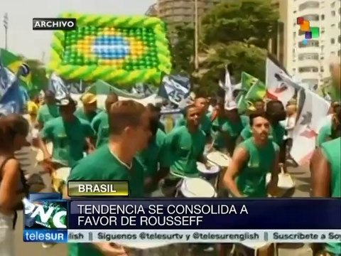 Tendencia a favor de Rousseff se consolida en Brasil