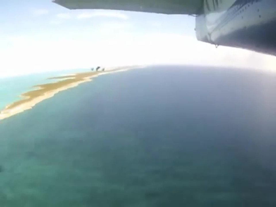 Flying in the Bahamas