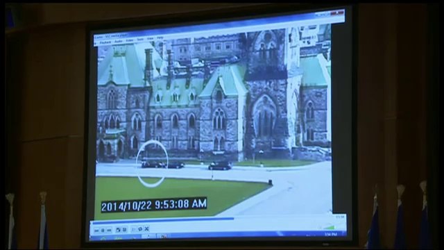 Surveillance video of Ottawa shooting Canada Parliament