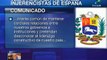 Venezuela rechaza acciones injerencistas de España
