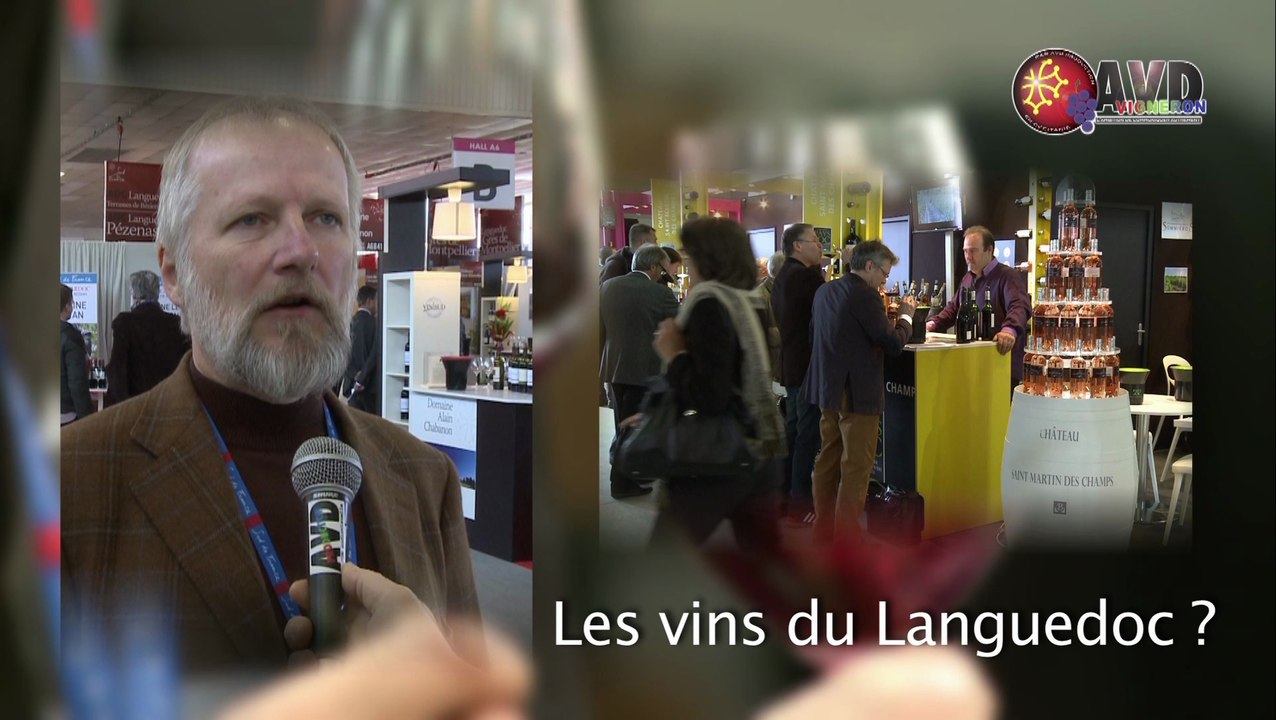 Un agent importateur Canadien en visite à Vinisud 2014.
