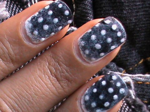 Sandwash Denims & Dots Nail Art Designs How To With Nail designs and Art Design Nail Art About