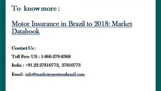 Motor Insurance in Brazil to 2018: Market Databook