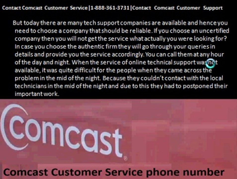 comcast Mail customer service 1-855-233-7309