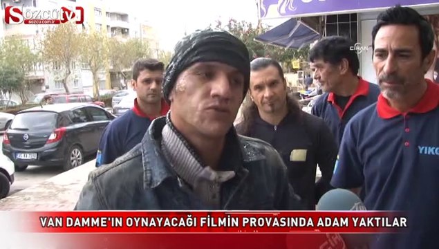 Van Damme'ın oynayacağı filmin provasında adam yaktılar