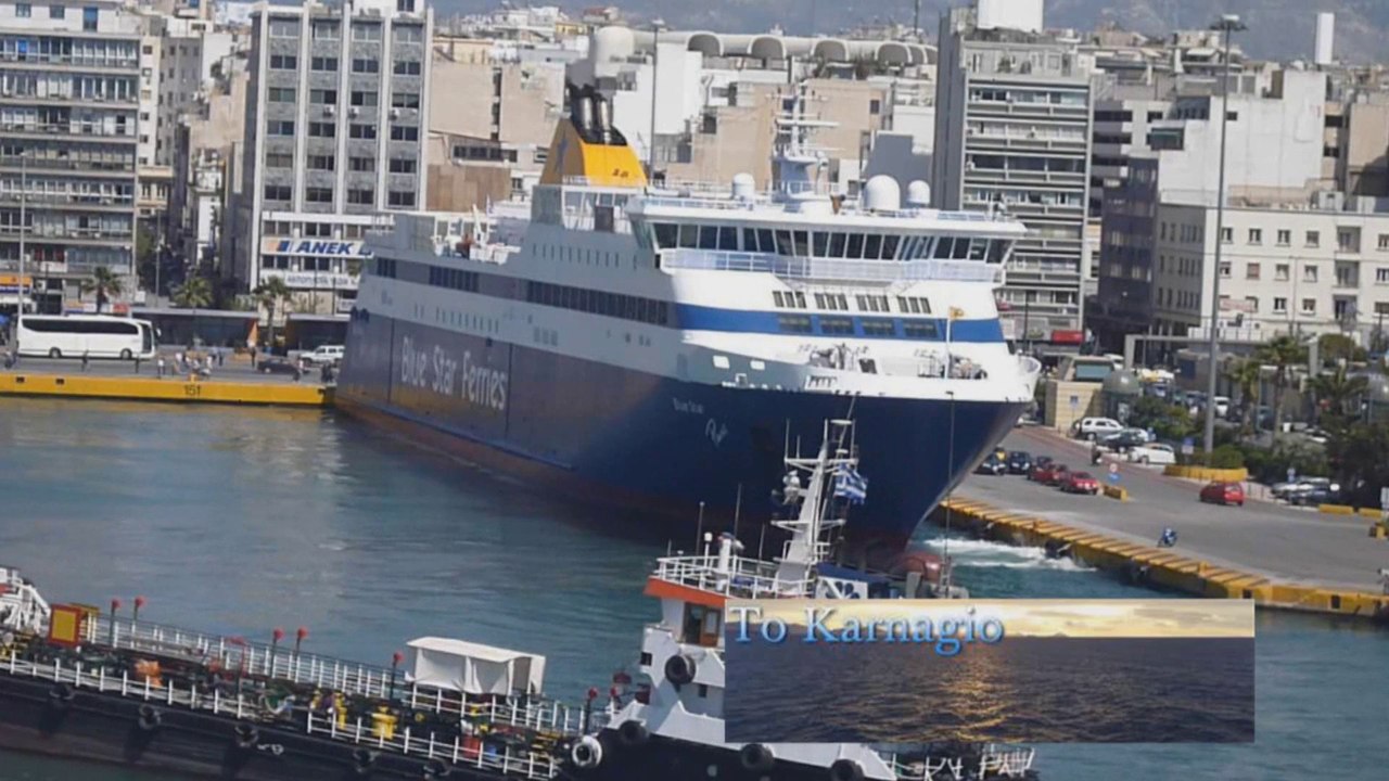 BLUE STAR PAROS ARRIVAL AT PIRAEUS PORT.avi