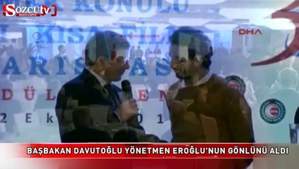 Başbakan Davutoğlu yönetmenin gönlünü aldı
