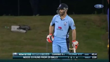 WHAT  A  SHOT  CRAZY CRICKET  NSW Blues Have Won A Thriller To Advance To The Matador Cup Final