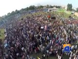 Gujrat : Aerial view of PTI jalsa -Geo Reports-24 Oct 2014