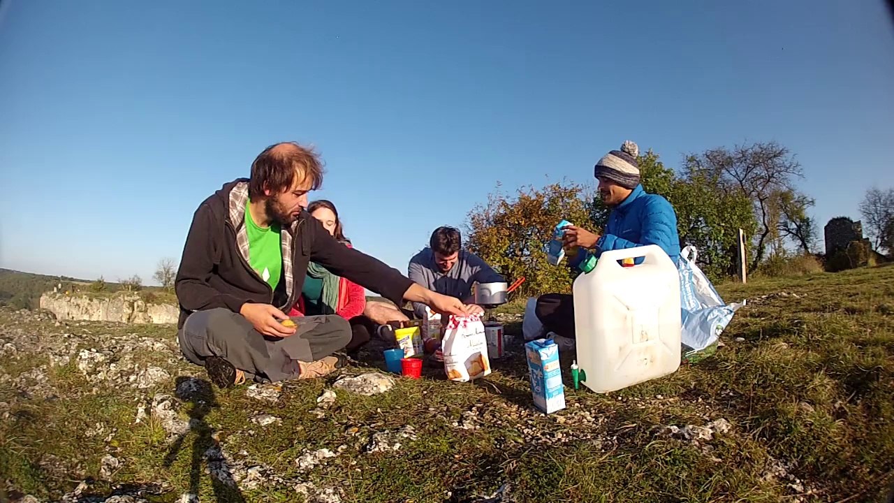 notre premiere highline..