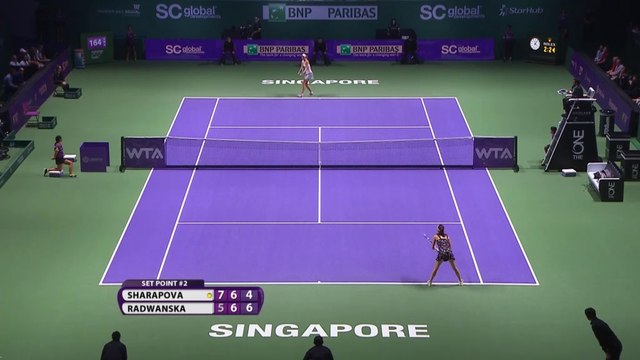 WTA Finals: Sharapova bt Radwanska (7-5 6-7 6-2)