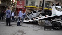 الإخوان يحرقون سيارة مدير نجدة الجيزة والدفاع المدني تسيطر عليها