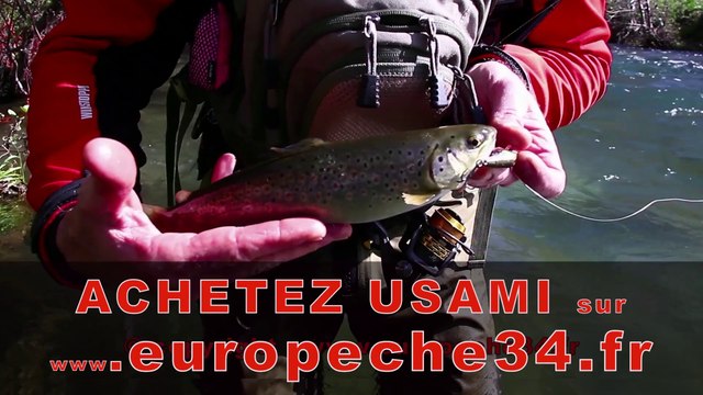 Truites aux leurres usami en rivière par Europêche34