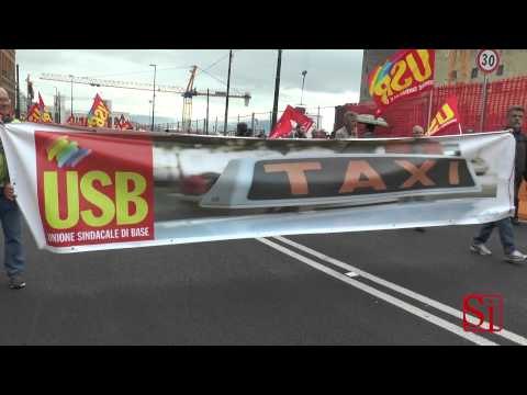 Napoli - Usb, manifestazione contro il Governo Renzi (24.10.14)