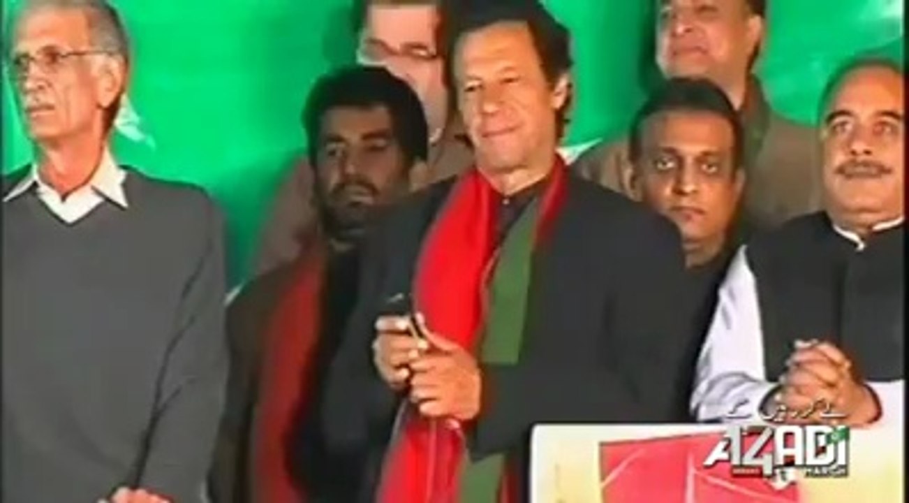 Imran Khan speech at Azadi Dharna after coming from Gujrat Jalsa (October 24, 2014)