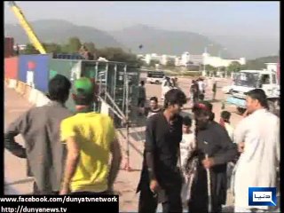Dunya News - Islamabad administration doubles container installations on PTI sit-in venue amid security concern