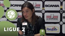 Conférence de presse Angers SCO - Clermont Foot (3-0) : Stéphane MOULIN (SCO) - Corinne DIACRE (CF63) - 2014/2015