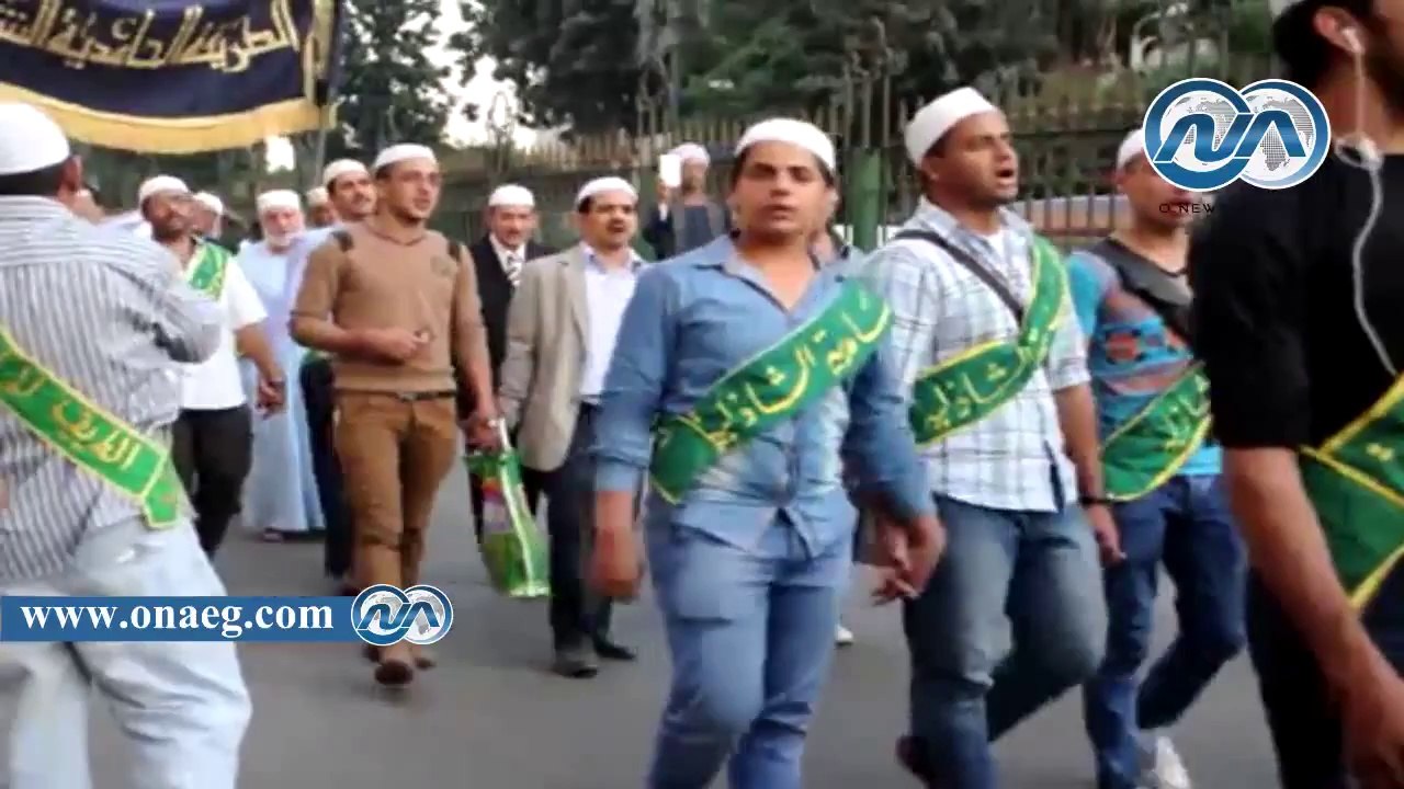 بالفيديو..انطلاق مسيرة للطرق الصوفية من "الجعفرى" إلى "الحسين" احتفالا بالعام الهجرى الجديد