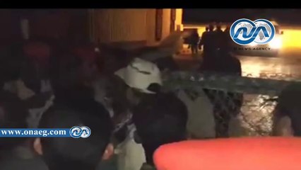 أهالي أسوان يستقبلون جثمان شهيد أحداث سيناء بالمطار الحربي‎