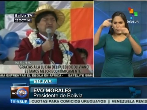 Bolivia: Evo Morales agradece el apoyo de la ciudadanía en elecciones